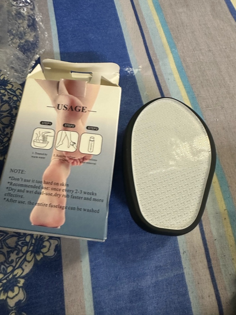 Foot Callus Remover Foot File - White/Black